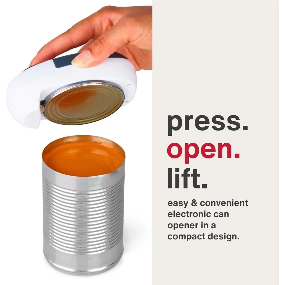 Zyliss EasiCan Electronic Can Opener  Easi Can Battery Operated Hands Free White